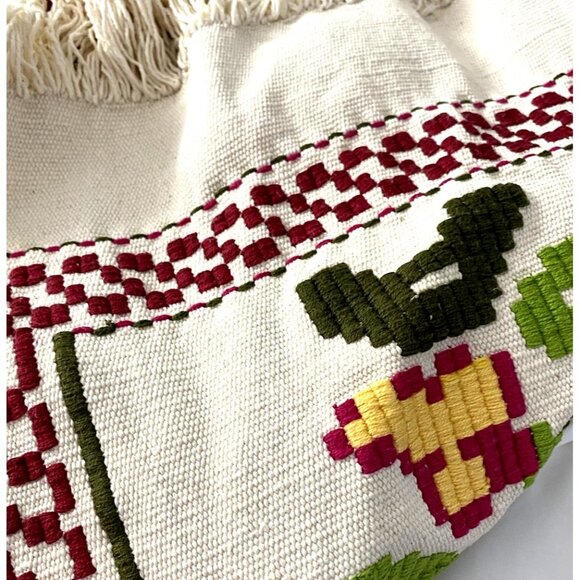 Aztec Table Runner Native American Ethnic Southwestern 68”x 15” Vintage Fringe - Picture 7 of 10